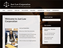 Tablet Screenshot of justlawinc.com